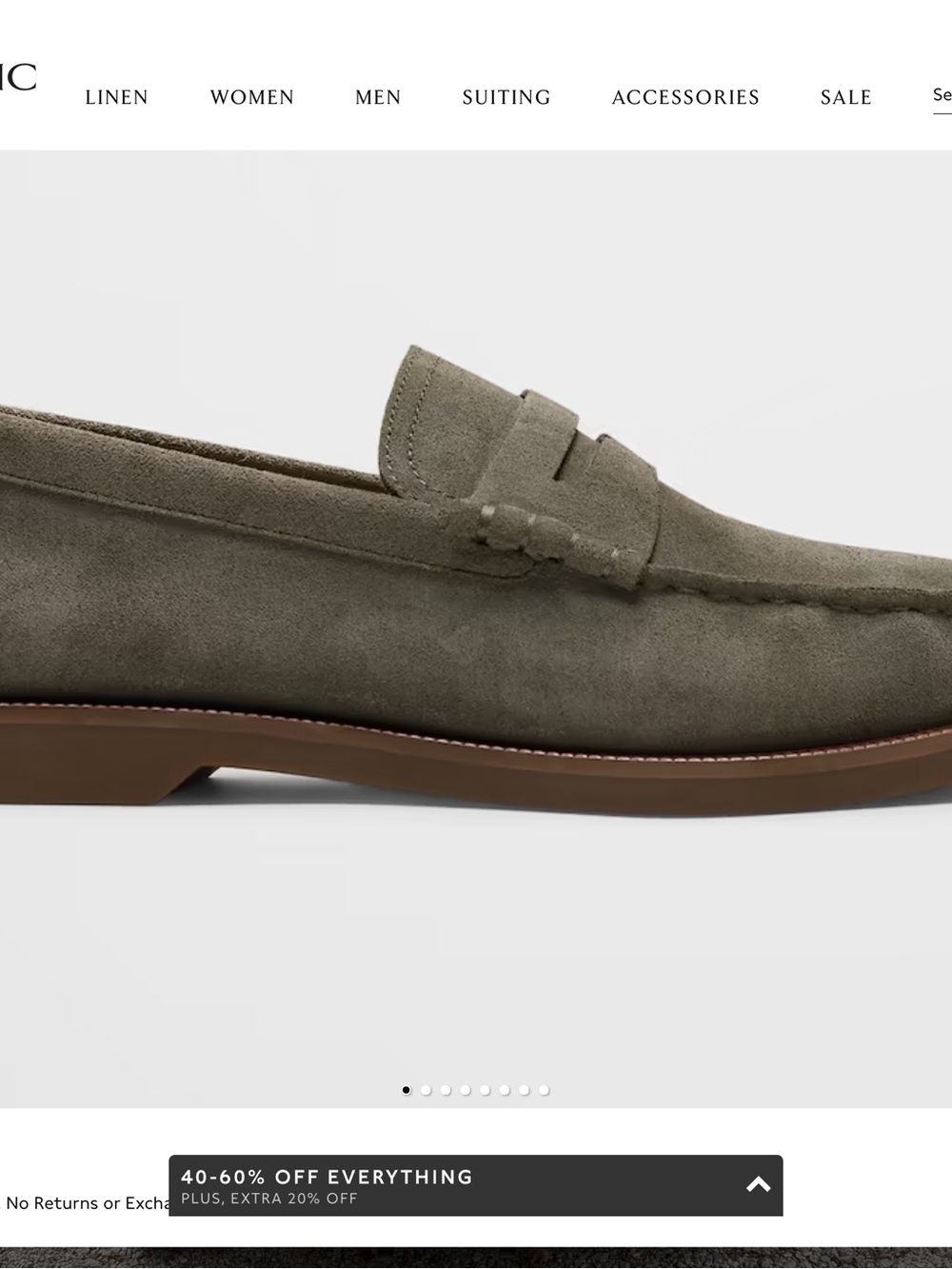 Banana Republic Olive Suede Penny Loafers